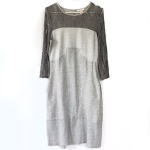 Sundance | Manon Gray Lace Sleeve Dress